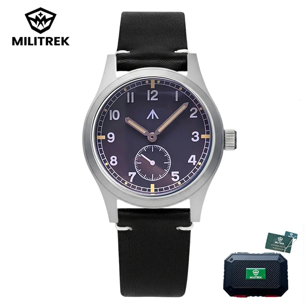 MILITREK Field MT9002 D12 Watch 37mm AR Sapphire Quartz Movement Watches Waterproof Sub-second Stainless Steel Wristwatch