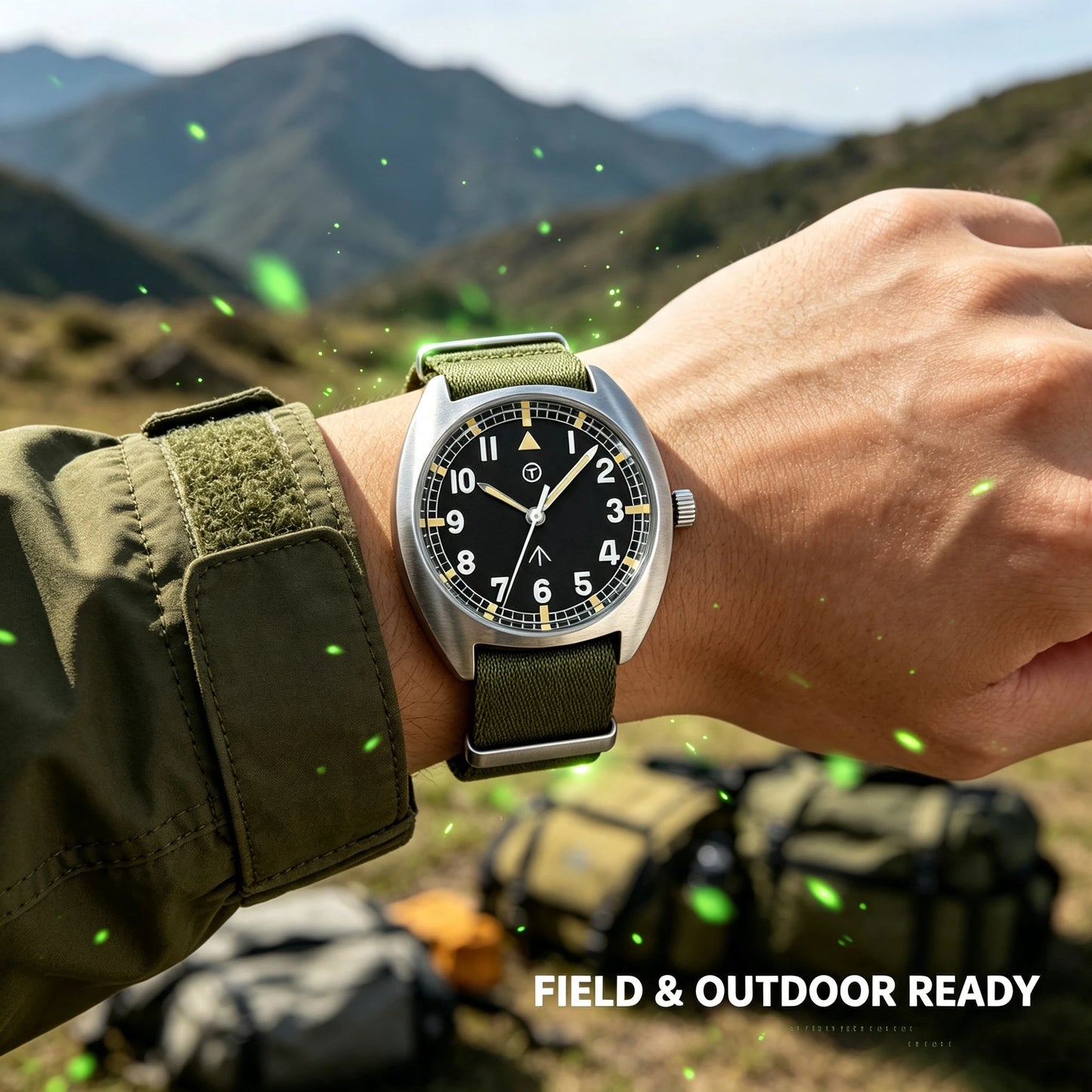 MILITREK MT9004 W10 Pilot Watch Men VH31 Sweep Quartz 316L Steel Sapphire 100M Waterproof Vintage Military Field Wristwatch