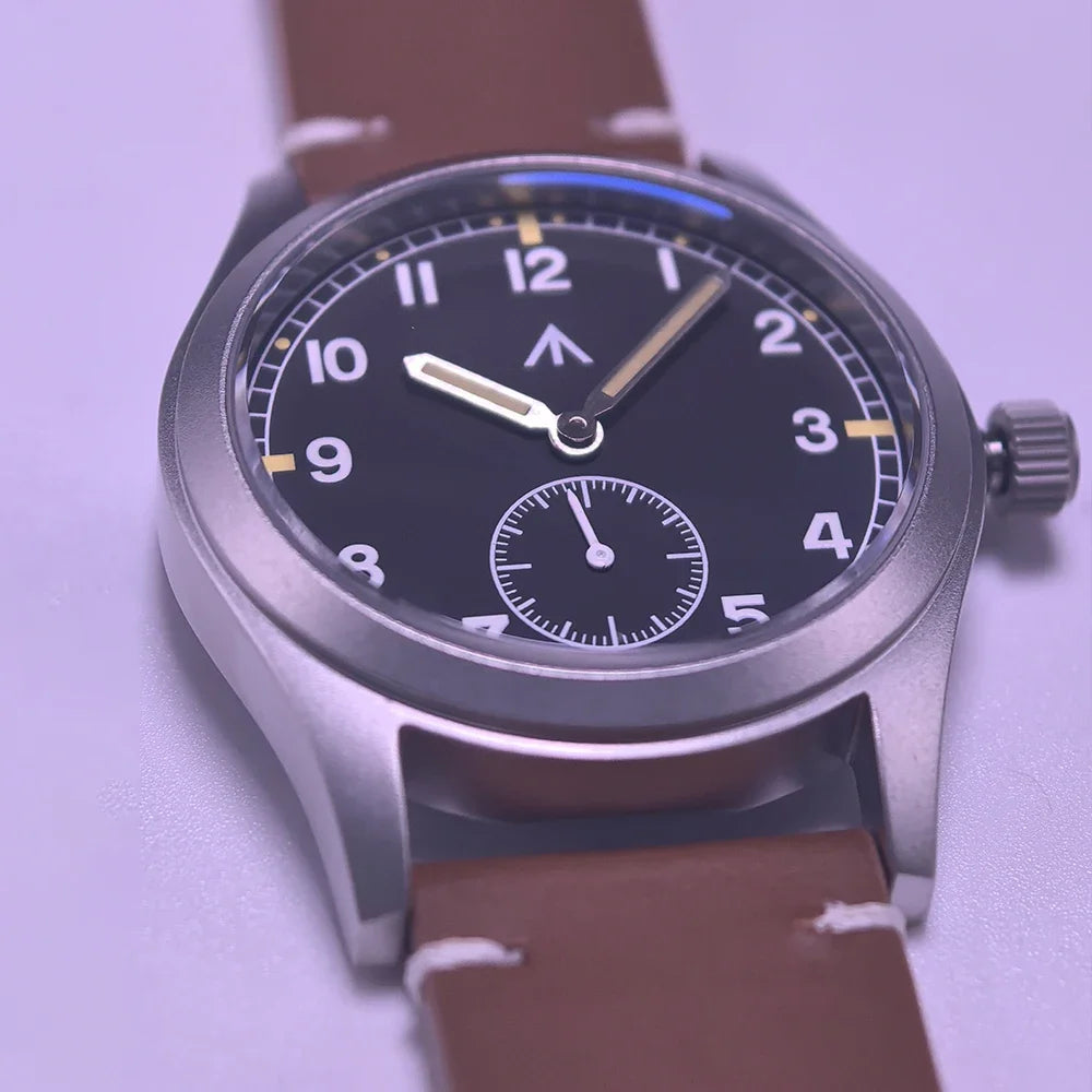 MILITREK Field MT9002 D12 Watch 37mm AR Sapphire Quartz Movement Watches Waterproof Sub-second Stainless Steel Wristwatch